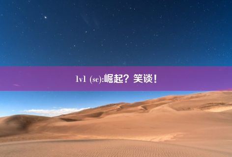 1v1 (sc):崛起？笑谈！