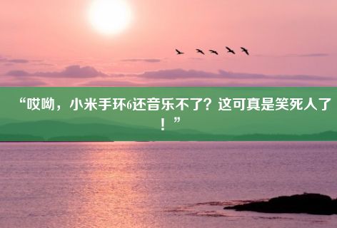 “哎呦，小米手环6还音乐不了？这可真是笑死人了！”