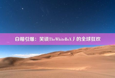 白箱引爆：笑谈TheWhiteBoX丿的全球狂欢