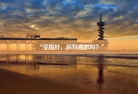 “空指针，你好意思吗？”