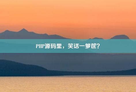 PHP源码里，笑话一箩筐？