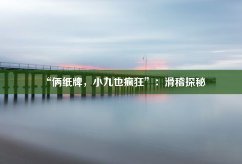 “俩纸牌，小九也疯狂”：滑稽探秘