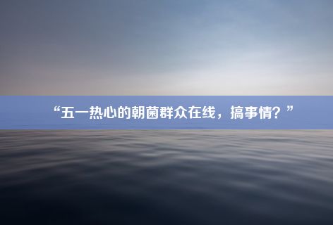 “五一热心的朝菌群众在线，搞事情？”