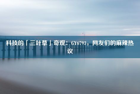 科技的「三叶草」奇观：GY6793，网友们的麻辣热议