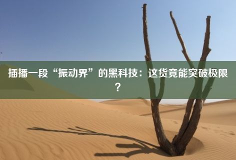 插播一段“振动界”的黑科技：这货竟能突破极限？