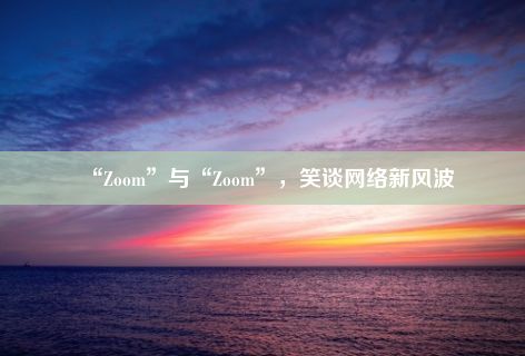 “Zoom”与“Zoom”，笑谈网络新风波