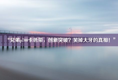 “兄弟p700卡色带，创新突破？笑掉大牙的真相！”