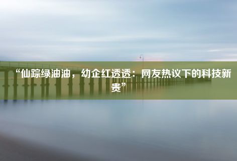 “仙踪绿油油，幼企红透透：网友热议下的科技新贵”