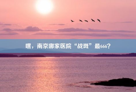 嘿，南京哪家医院“战斑”最666？