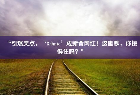 “引爆笑点，‘3.0mic’成新晋网红！这幽默，你接得住吗？”